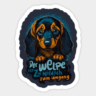 Der Welpe ist zu niedlich zum umgang Sticker